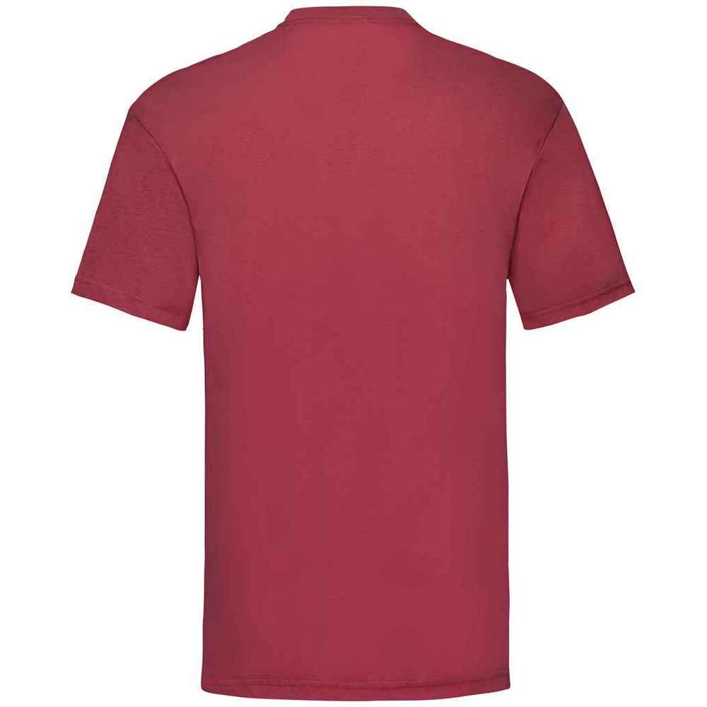 Brick Red - Side - Fruit Of The Loom Mens Valueweight T-Shirt