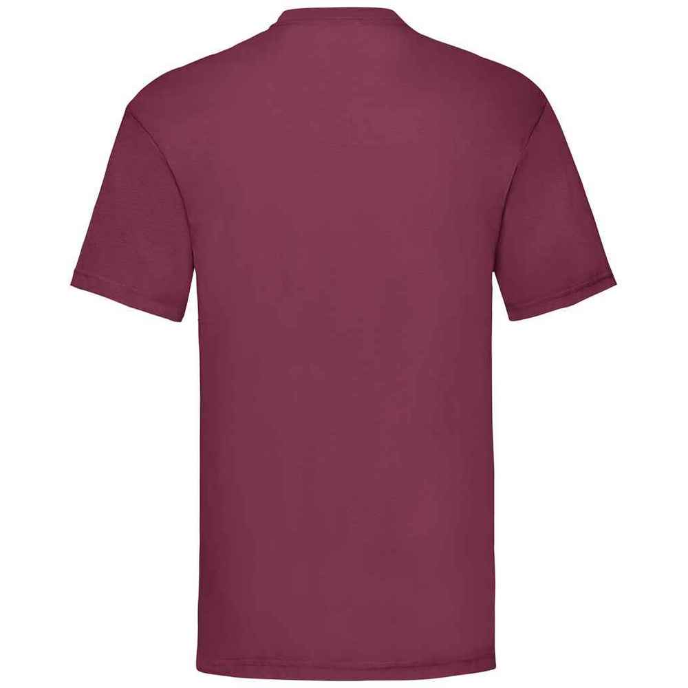 Burgundy - Back - Fruit Of The Loom Mens Valueweight T-Shirt