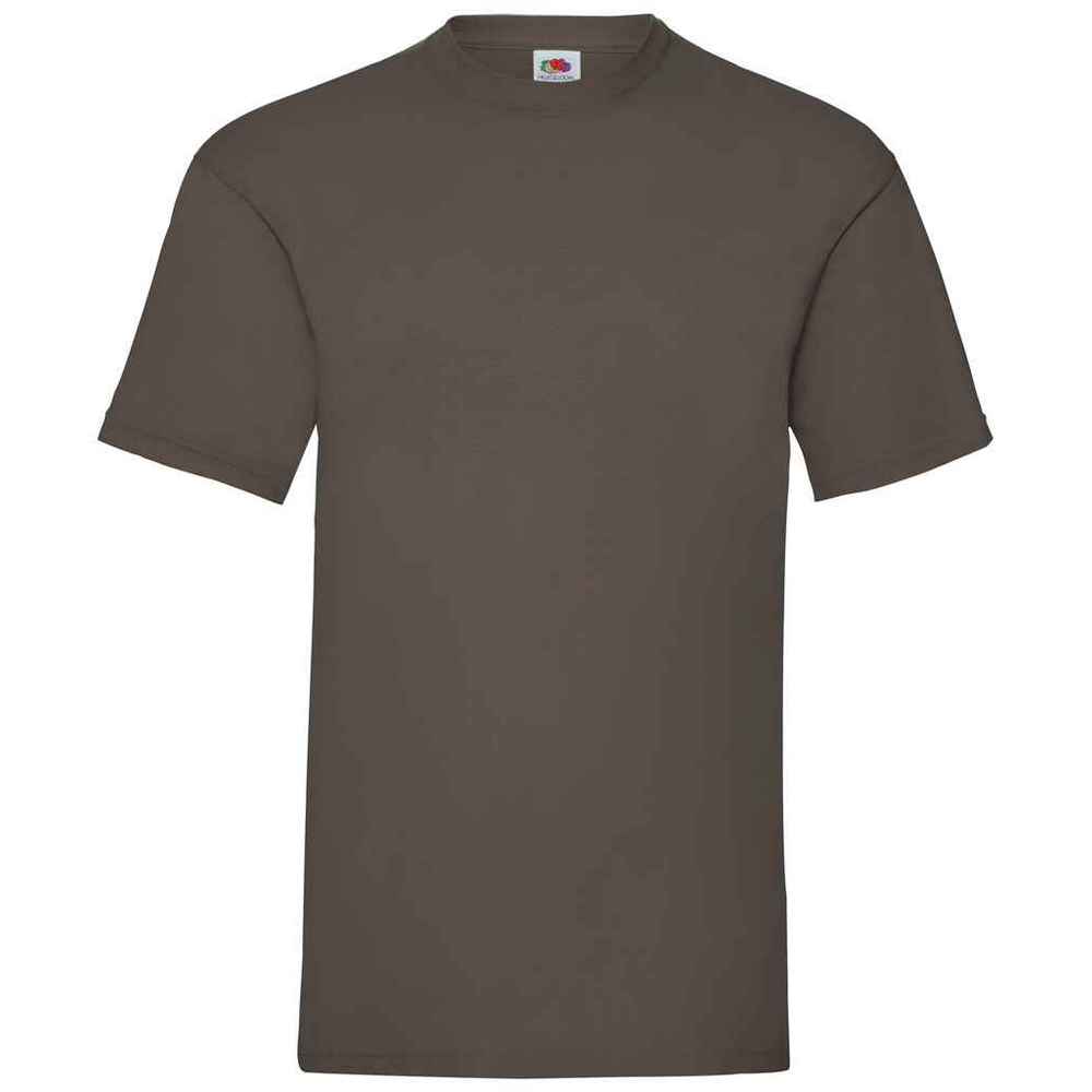 Chocolate - Back - Fruit Of The Loom Mens Valueweight T-Shirt