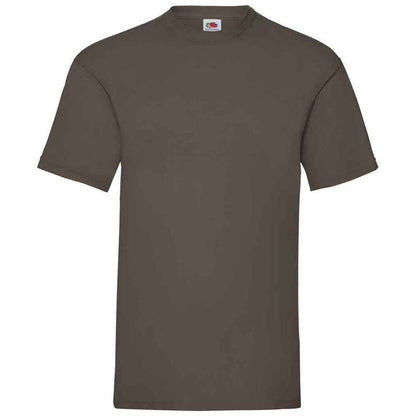 Chocolate - Back - Fruit of the Loom Mens Valueweight T-Shirt