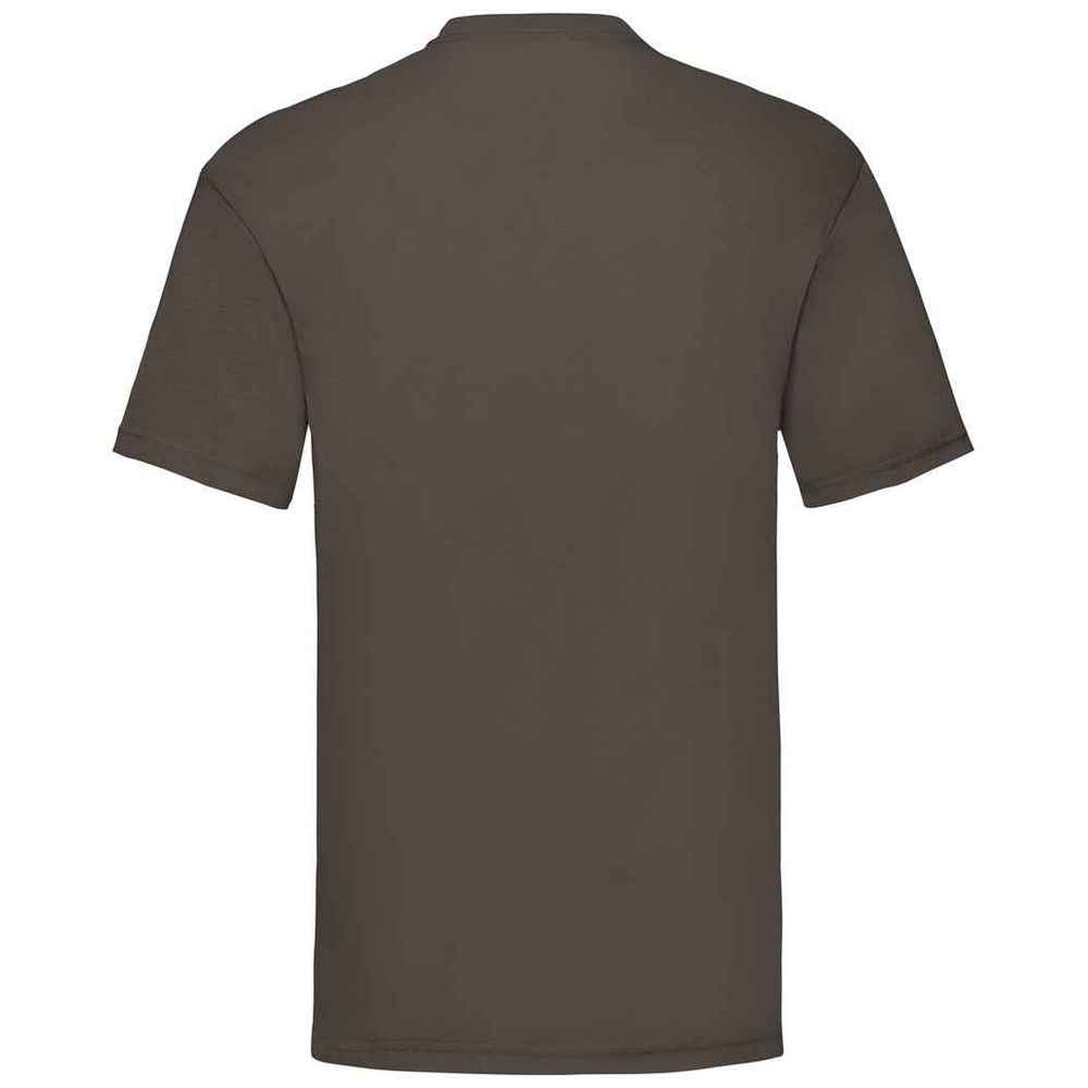 Chocolate - Side - Fruit of the Loom Mens Valueweight T-Shirt