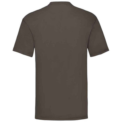 Chocolate - Side - Fruit of the Loom Mens Valueweight T-Shirt