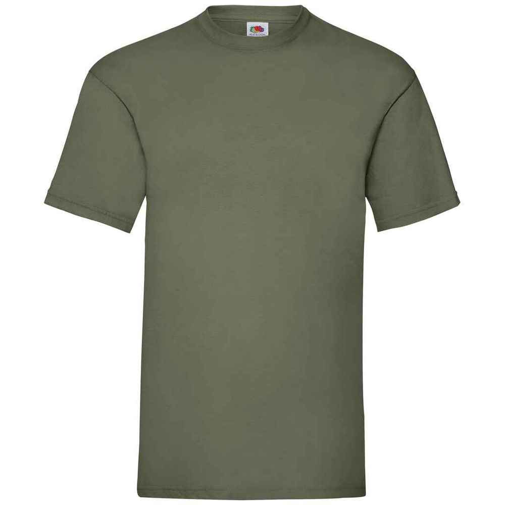 Classic Olive - Front - Fruit Of The Loom Mens Valueweight T-Shirt