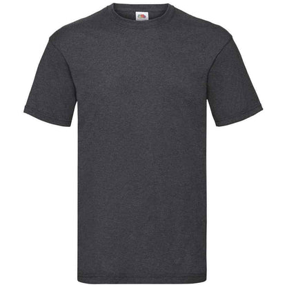 Dark Heather Grey - Back - Fruit of the Loom Mens Valueweight T-Shirt