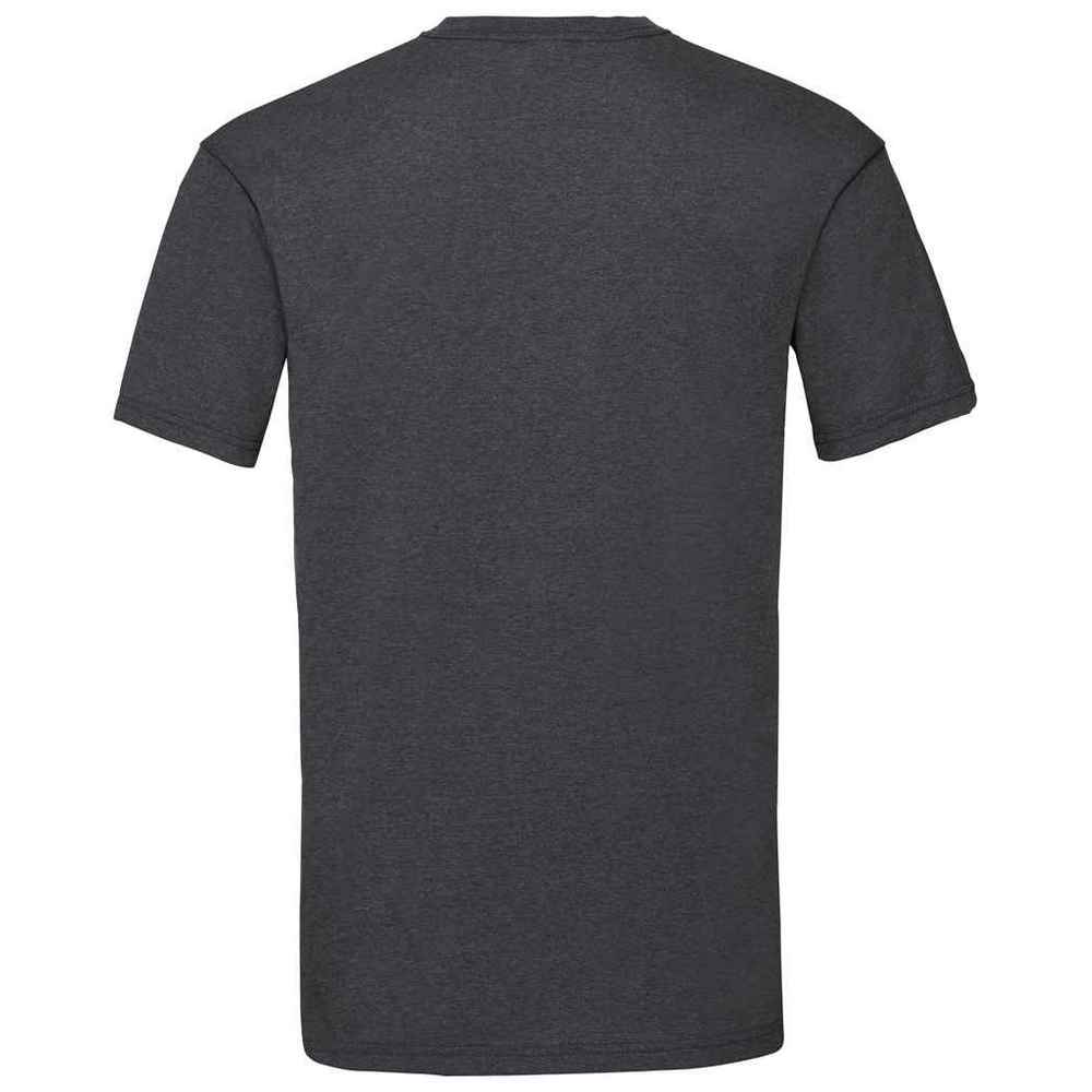 Dark Heather Grey - Side - Fruit Of The Loom Mens Valueweight T-Shirt