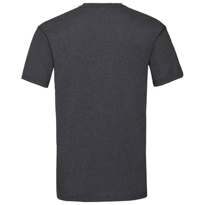 Dark Heather Grey - Side - Fruit Of The Loom Mens Valueweight T-Shirt