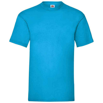 Azure Blue - Front - Fruit of the Loom Mens Valueweight T-Shirt