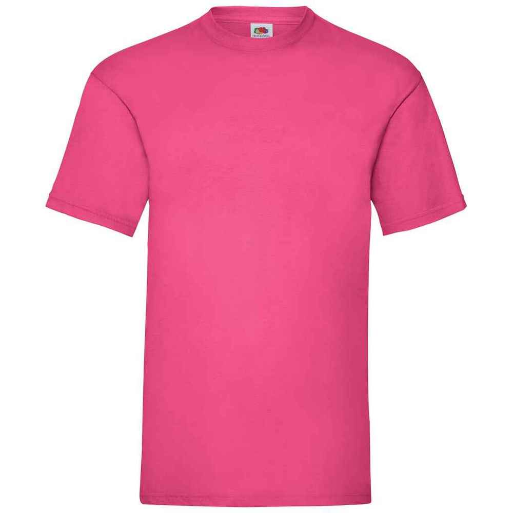 Fuchsia - Front - Fruit of the Loom Mens Valueweight T-Shirt