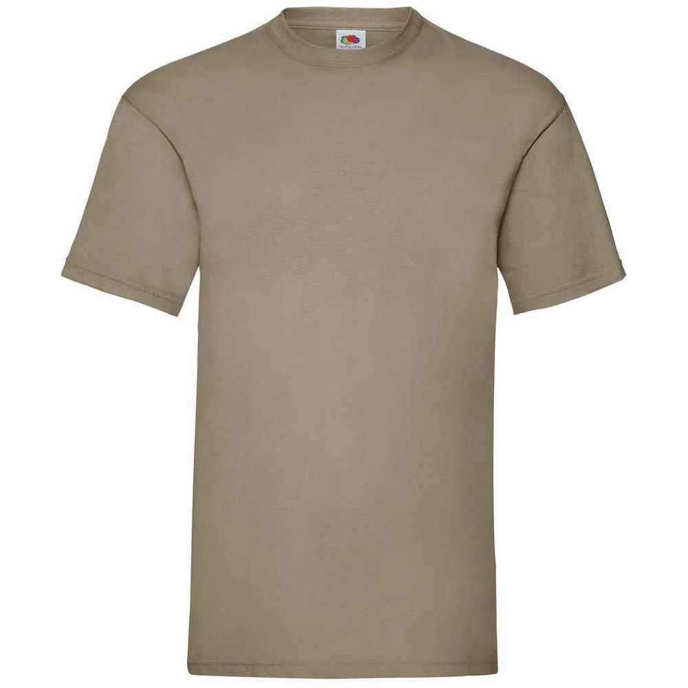 Khaki Green - Front - Fruit Of The Loom Mens Valueweight T-Shirt