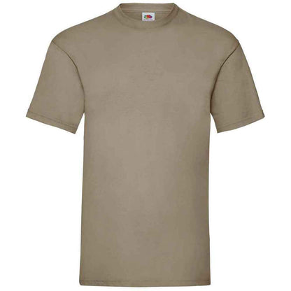 Khaki Green - Front - Fruit Of The Loom Mens Valueweight T-Shirt