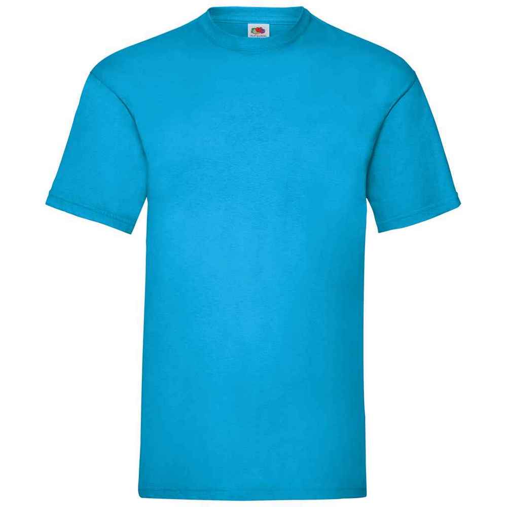 Azure Blue - Front - Fruit Of The Loom Mens Valueweight T-Shirt