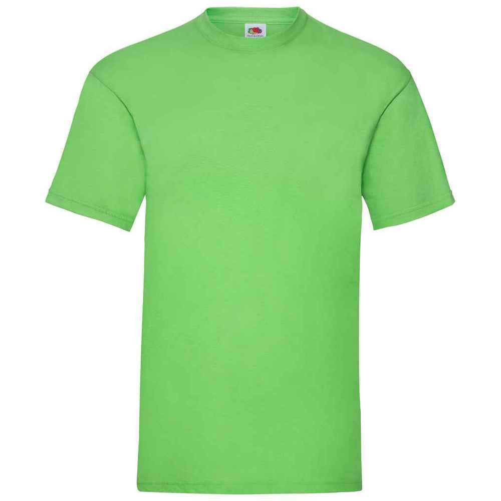Lime - Front - Fruit Of The Loom Mens Valueweight T-Shirt