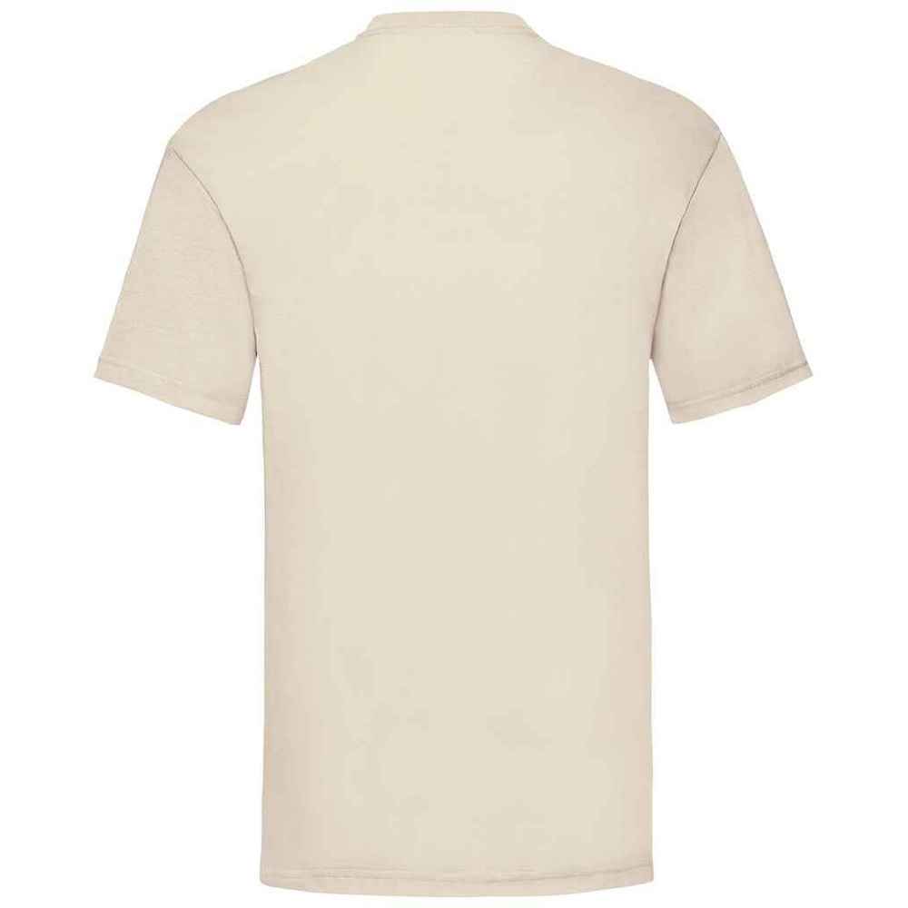 Natural - Back - Fruit of the Loom Mens Valueweight T-Shirt