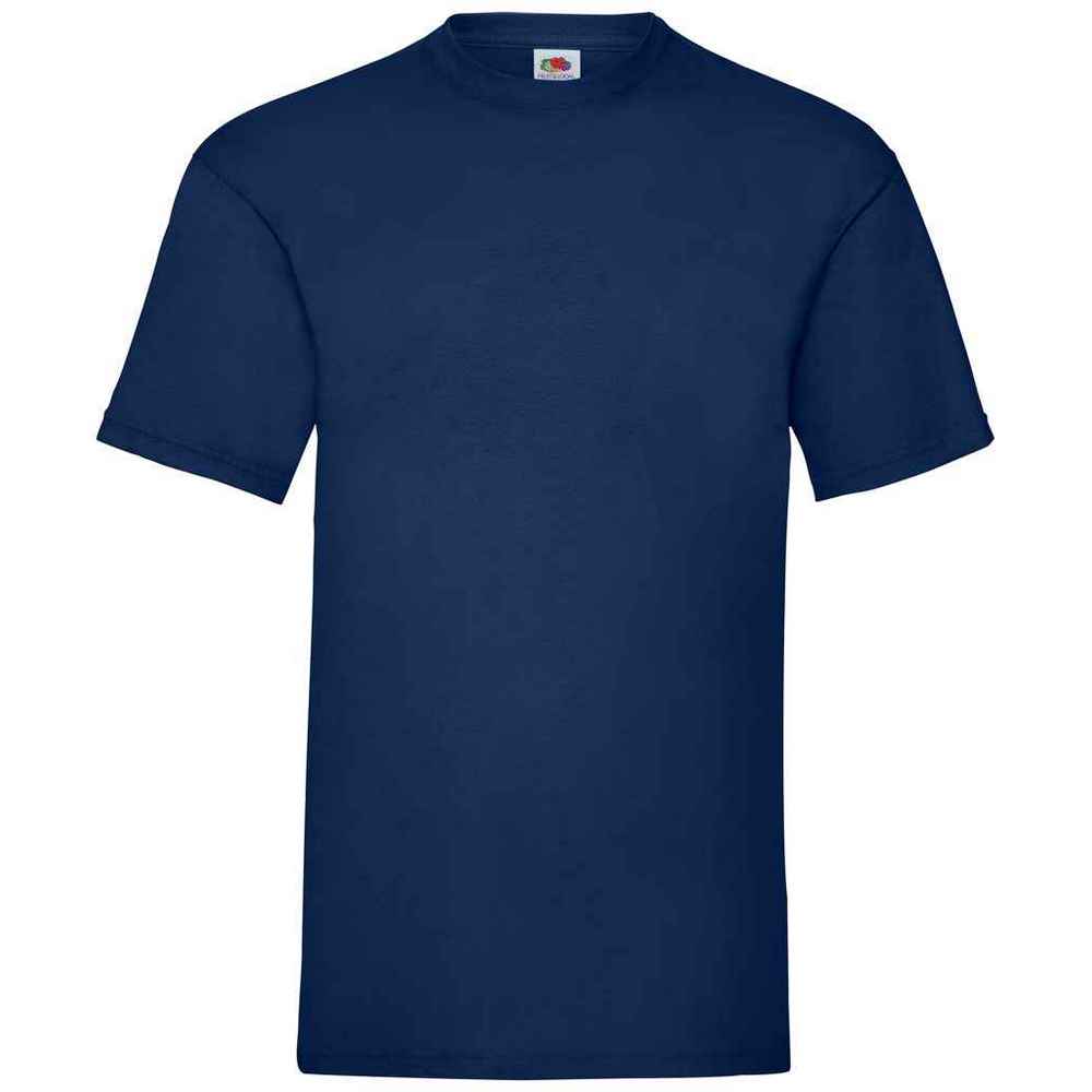 Navy - Front - Fruit of the Loom Mens Valueweight T-Shirt