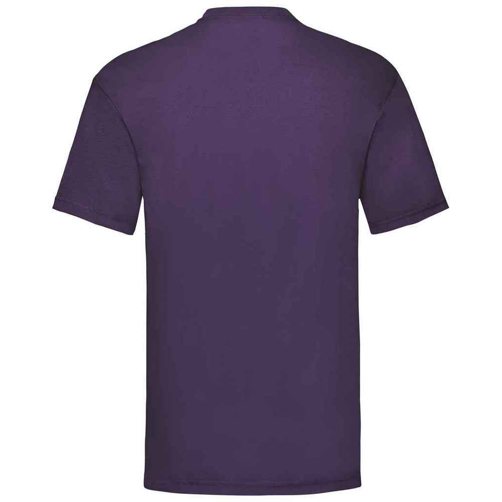 Purple - Back - Fruit Of The Loom Mens Valueweight T-Shirt
