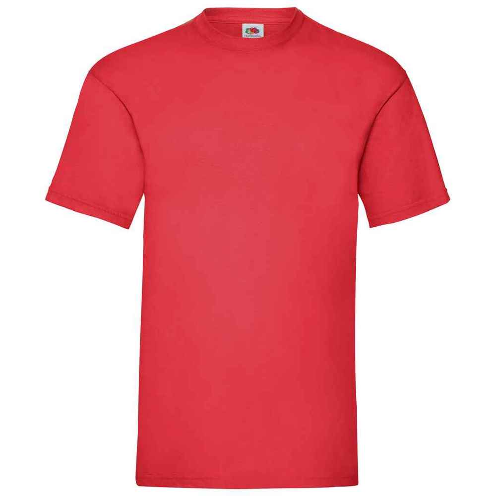 Red - Front - Fruit of the Loom Mens Valueweight T-Shirt