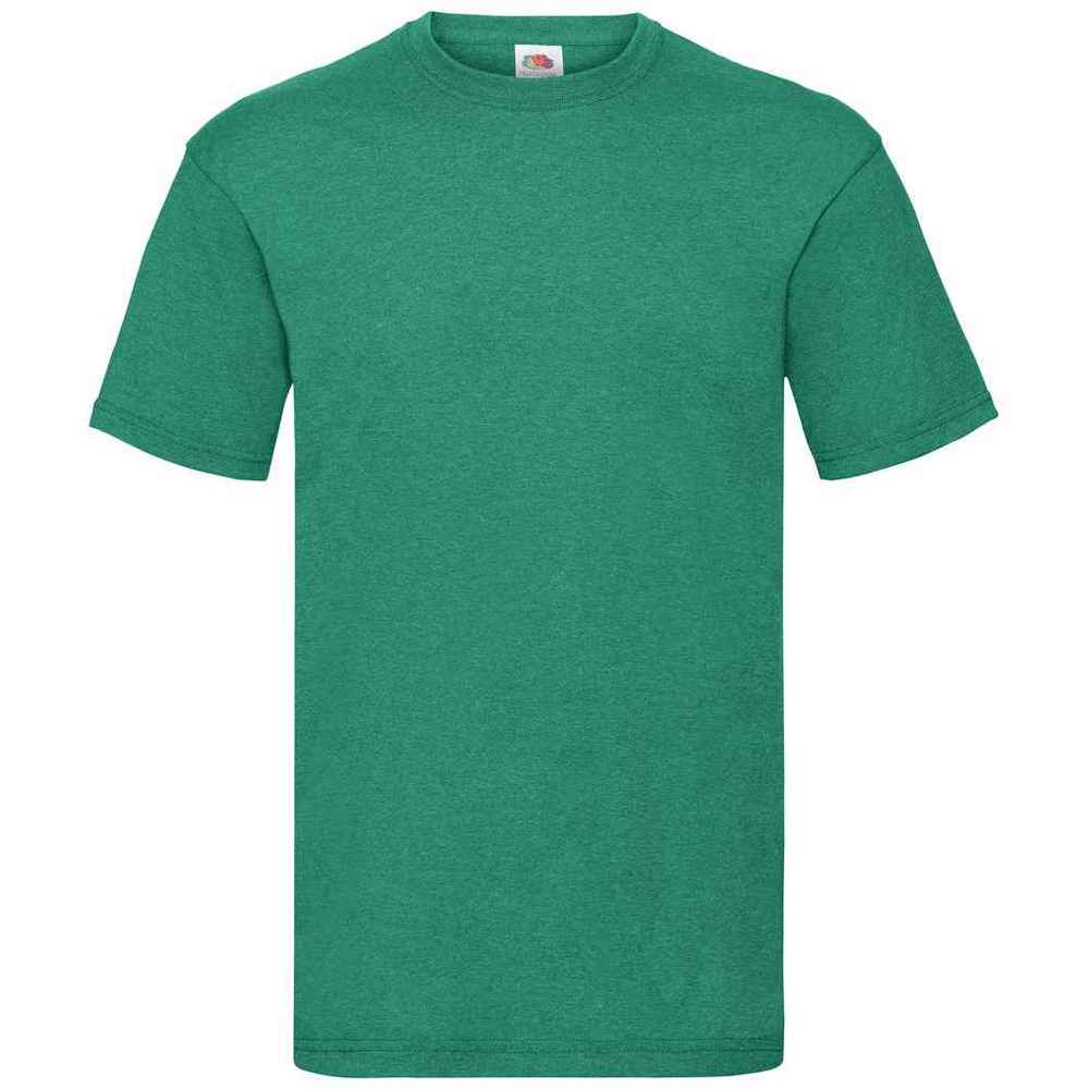 Retro Heather Green - Front - Fruit Of The Loom Mens Valueweight T-Shirt