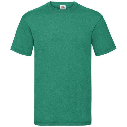 Retro Heather Green - Front - Fruit Of The Loom Mens Valueweight T-Shirt