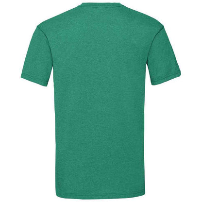 Retro Heather Green - Back - Fruit Of The Loom Mens Valueweight T-Shirt