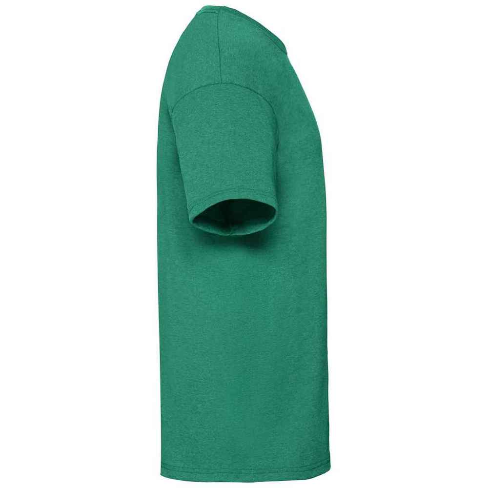 Retro Heather Green - Side - Fruit of the Loom Mens Valueweight T-Shirt
