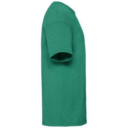 Retro Heather Green - Side - Fruit of the Loom Mens Valueweight T-Shirt