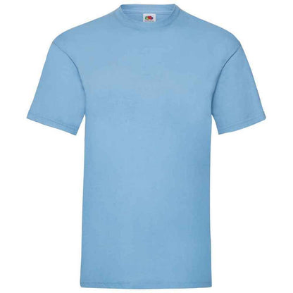 Sky Blue - Front - Fruit Of The Loom Mens Valueweight T-Shirt