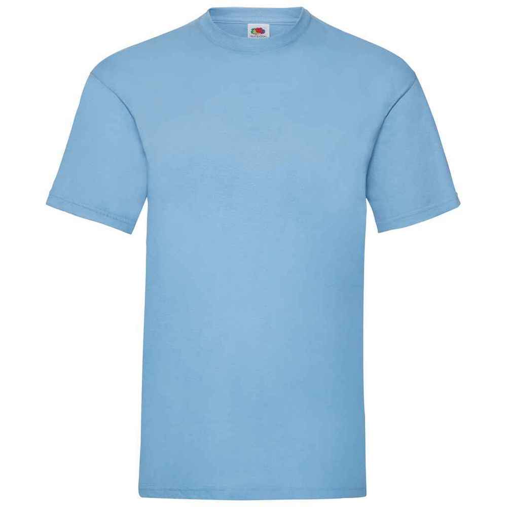 Sky Blue - Front - Fruit of the Loom Mens Valueweight T-Shirt
