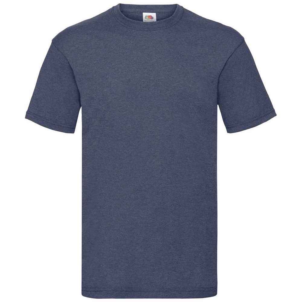 Vintage Heather Navy - Front - Fruit Of The Loom Mens Valueweight T-Shirt