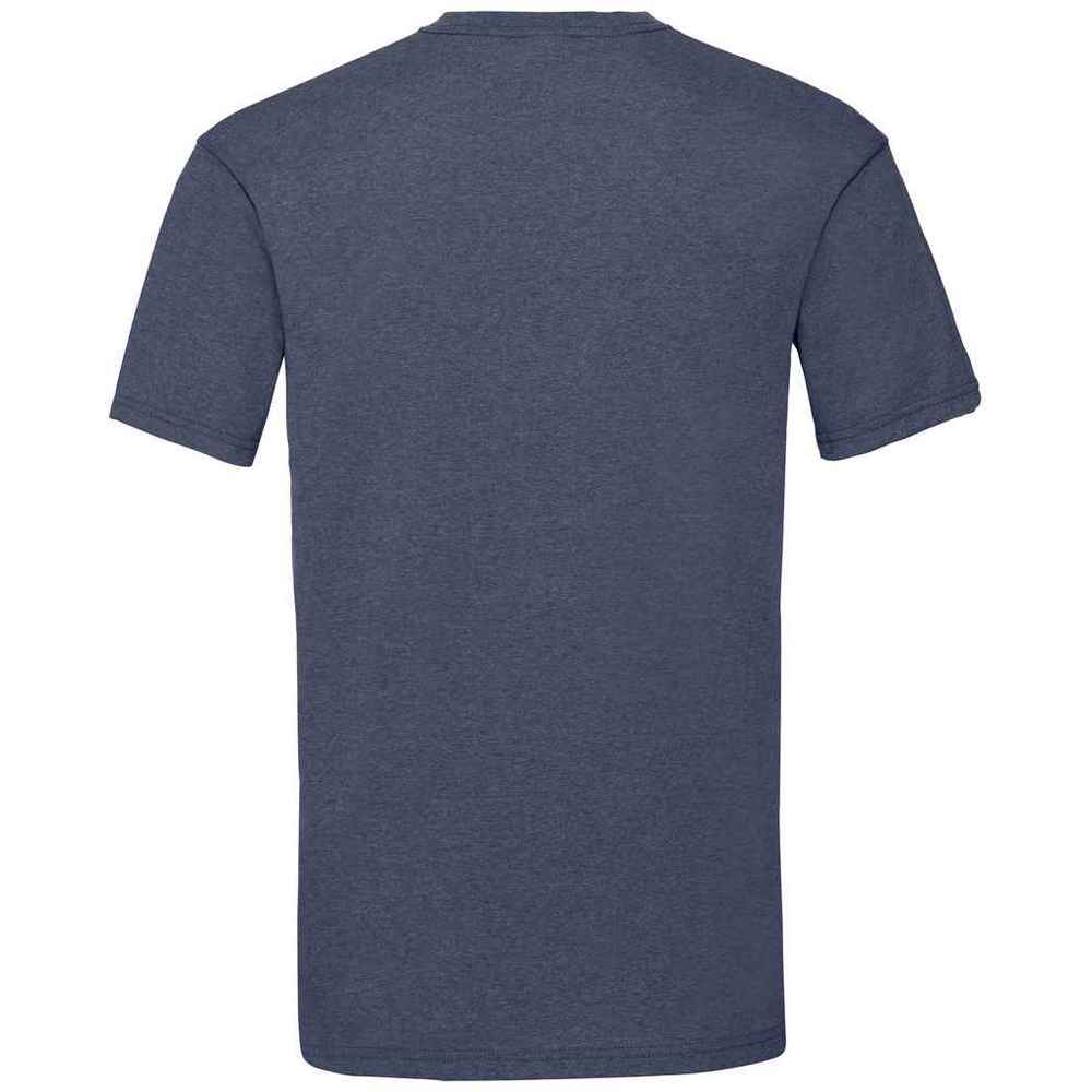 Vintage Heather Navy - Back - Fruit Of The Loom Mens Valueweight T-Shirt