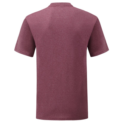 Heather Burgundy - Back - Fruit Of The Loom Mens Valueweight T-Shirt