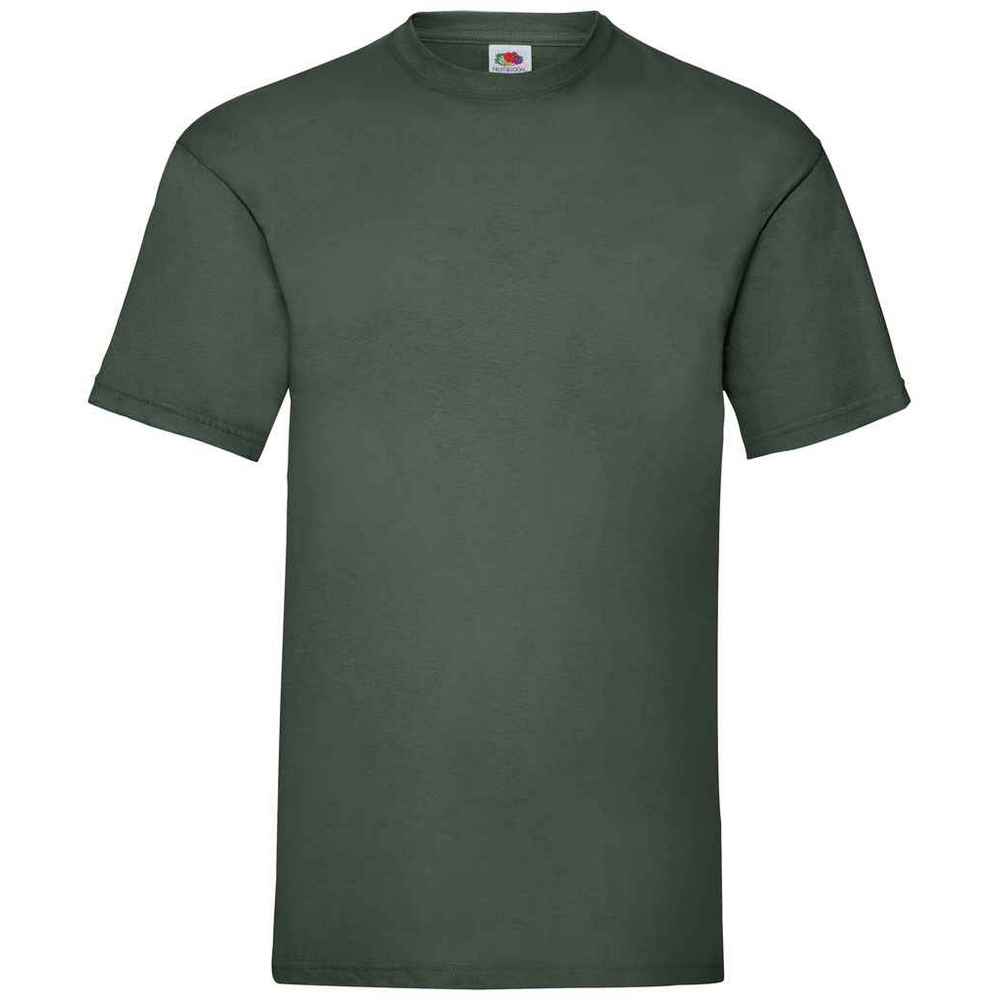 Bottle Green - Front - Fruit Of The Loom Mens Valueweight T-Shirt