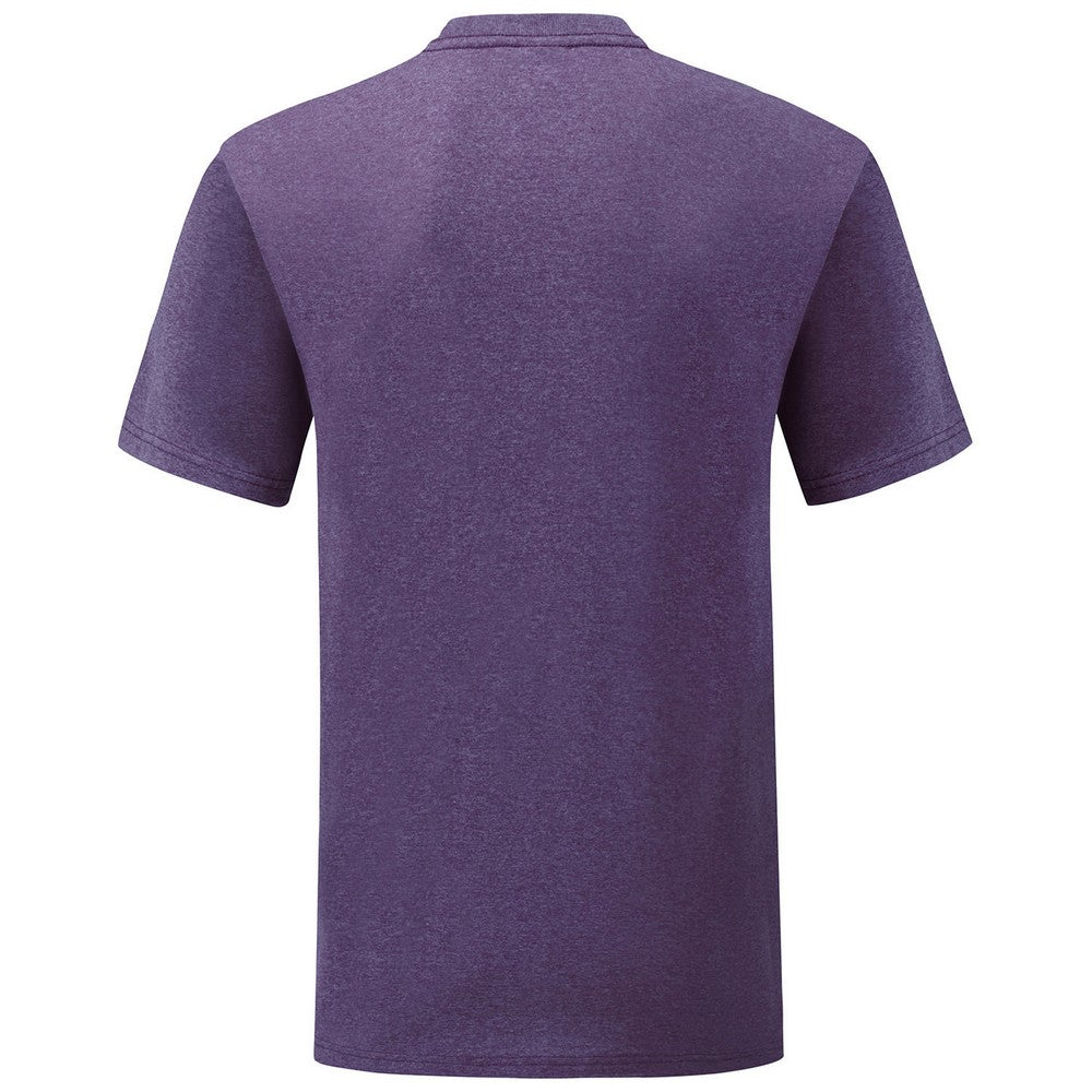 Purple - Back - Fruit of the Loom Mens Valueweight Heather T-Shirt
