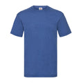 Retro Royal - Front - Fruit of the Loom Mens Valueweight Heather T-Shirt