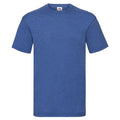 Retro Royal - Front - Fruit of the Loom Mens Valueweight Heather T-Shirt