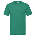 Retro Green - Front - Fruit of the Loom Mens Valueweight Heather T-Shirt