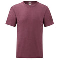 Burgundy - Front - Fruit of the Loom Mens Valueweight Heather T-Shirt