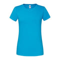 Azure Blue - Front - Fruit of the Loom Womens-Ladies Iconic 195 Premium T-Shirt