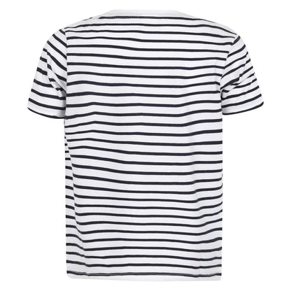 White-Oxford Navy - Back - SF Minni Childrens-Kids Striped T-Shirt