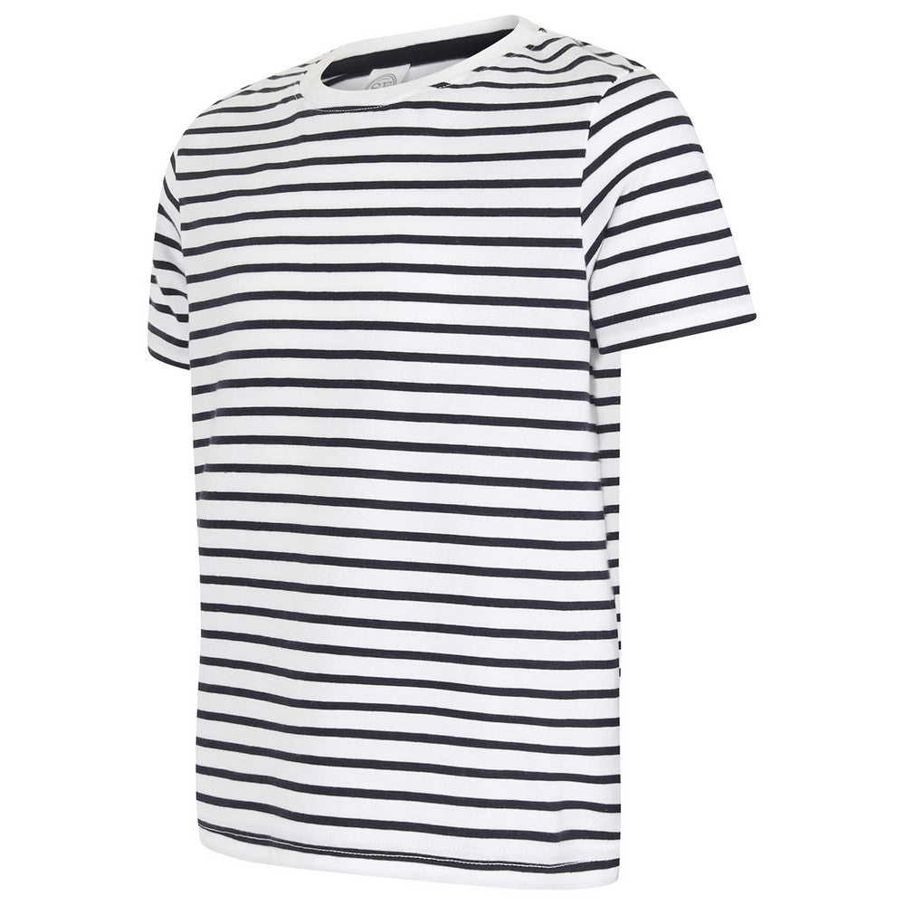 White-Oxford Navy - Lifestyle - SF Minni Childrens-Kids Striped T-Shirt