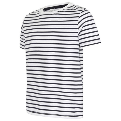White-Oxford Navy - Lifestyle - SF Minni Childrens-Kids Striped T-Shirt