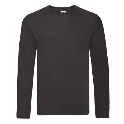 Black - Front - Fruit of the Loom Mens Original Long-Sleeved T-Shirt