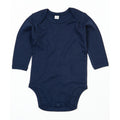 Nautical Navy - Front - Babybugz Baby Organic Long-Sleeved Bodysuit