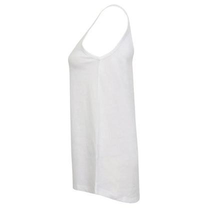 White - Side - SF Womens-Ladies Slounge Tank Top