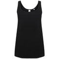 Black - Front - SF Womens-Ladies Slounge Tank Top