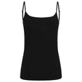 Black - Back - SF Womens-Ladies Feel Good Stretch Spaghetti Strap Camisole