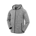 Grey-Black - Front - Spiro Mens Microfleece Hoodie