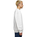 White - Back - Build Your Brand Mens Ultra Heavy Crew Neck Sweatshirt