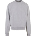 Heather Grey - Front - Build Your Brand Mens Ultra Heavy Crew Neck Sweatshirt