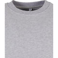 Heather Grey - Side - Build Your Brand Mens Ultra Heavy Crew Neck Sweatshirt