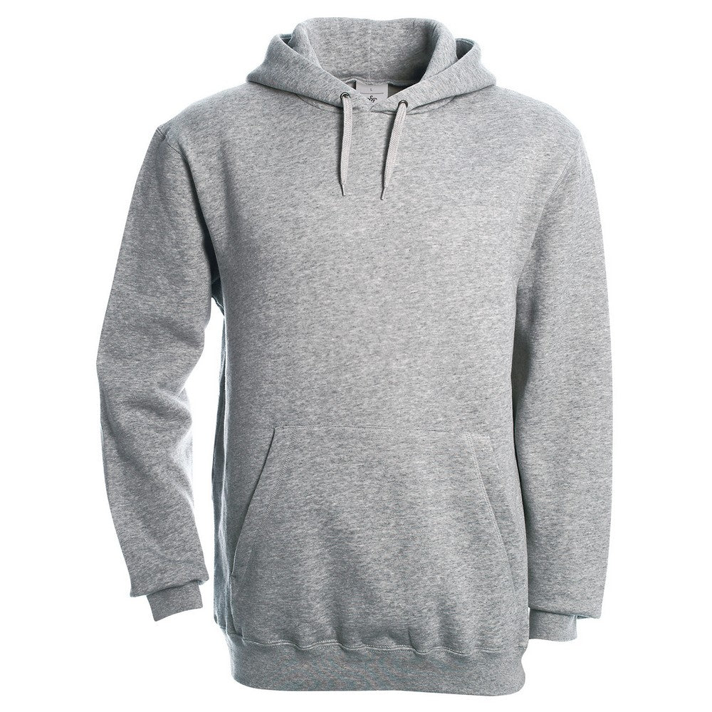 Heather Grey - Front - B&C Unisex Adult Hooded Hoodie